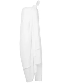 Платье макси с драпировкой Moschino, белый