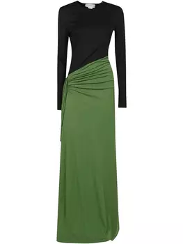 Платье макси с драпировкой Victoria Beckham, черный