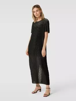 Платье макси с фасонной пряжей модель 'XCARLIS' Mango, черный