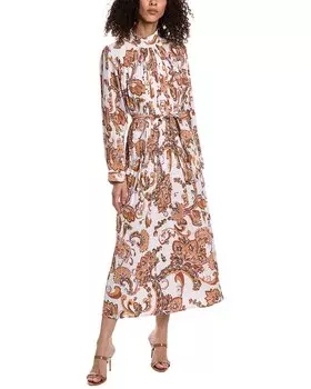 Платье макси с гармошкой Beulah, белый