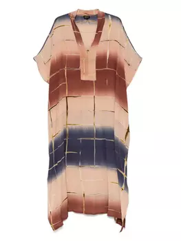 Платье макси с геометрическим принтом YAVI, нейтральный