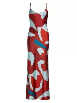 Платье макси с геометрическим узором Reflexin Frankie Sir., цвет ruby reflection
