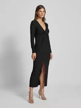 Платье макси с глубоким V-образным вырезом Jake*s Cocktail, черный