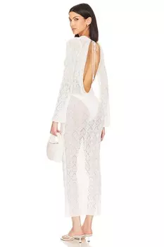 Платье макси с глубоким v-образным вырезом от dylan More To Come, белый