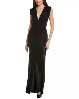 Платье макси с глубоким вырезом Reiss Noa, черный