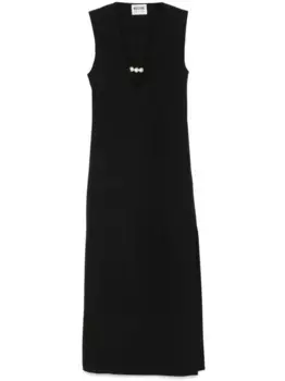 Платье макси с искусственным жемчугом MOSCHINO JEANS, черный