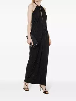 Платье макси с кристаллами Philosophy Di Lorenzo Serafini, черный