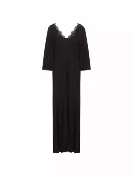 Платье макси с кружевом Dolce&Gabbana, черный
