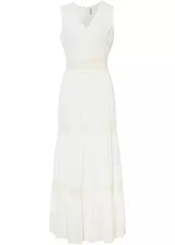 Платье макси с кружевом Rainbow, белый