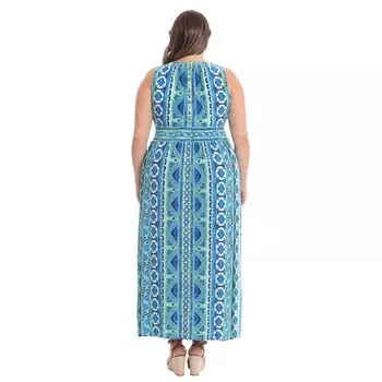 Платье макси с лямкой London Times больших размеров London Times, белый/розовый