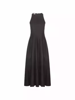 Платье макси с люрексом Brunello Cucinelli, черный