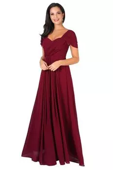 Платье макси с многосторонним вырезом для особых случаев KRISP, красный