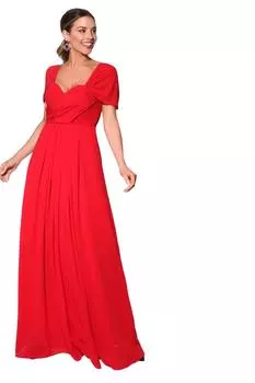 Платье макси с многосторонним вырезом для особых случаев KRISP, красный