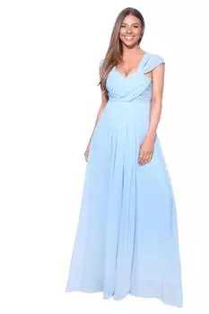 Платье макси с многосторонним вырезом для особых случаев KRISP, синий