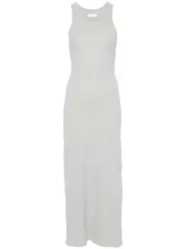 Платье макси с нашивкой-логотипом Rabanne, серый