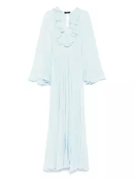 Платье макси с оборками TWINSET, синий