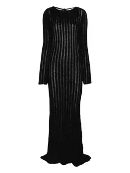 Платье макси с открытой спиной Jade Cropper, черный