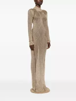 Платье макси с открытой спиной TOM FORD, золотистый