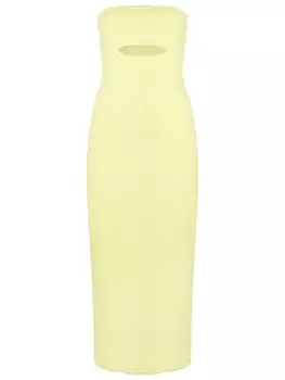 Платье макси с открытыми плечами и вырезом Gloria Coelho, зеленый