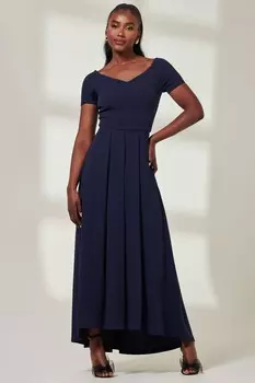 Платье макси с открытыми плечами Yana Jolie Moi, синий