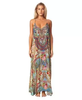 Платье макси с овальным вырезом и Т-образной спинкой La Moda Clothing, цвет Open miscellaneous