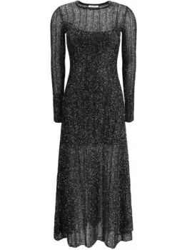 Платье макси с пайетками Alaa, черный