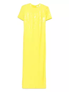 Платье макси с пайетками MSGM, желтый