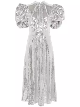 Платье макси с пайетками ROTATE BIRGER CHRISTENSEN, серебряный