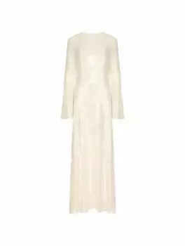 Платье макси с пайетками Rotate Birger Christensen, бежевый