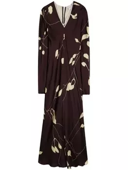 Платье макси с принтом Alysi, красный