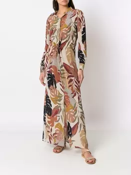 Платье макси с принтом Amir Slama, мультиколор