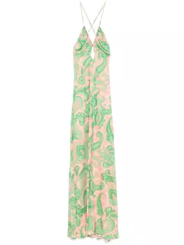 Платье макси с принтом барокко ETRO, розовый