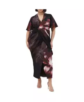 Платье макси с принтом Braelynn больших размеров CITY CHIC, красный