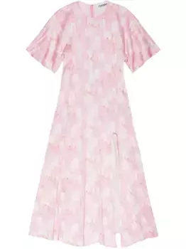 Платье макси с принтом GANNI, розовый