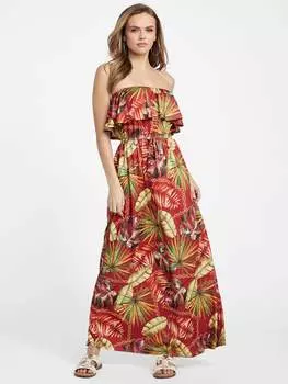 Платье макси с принтом Hillarie Guess Factory, цвет spicy red multi