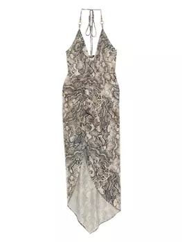 Платье макси с принтом Just Cavalli, серый