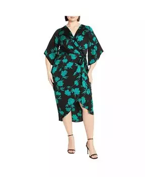 Платье макси с принтом Kimberly размера плюс CITY CHIC, мультиколор