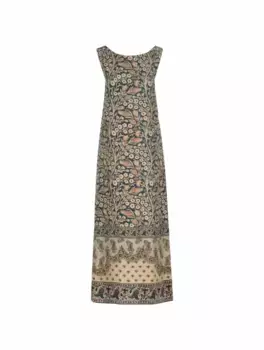 Платье макси с принтом Loro Piana, мультиколор