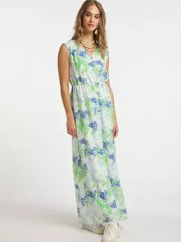 Платье макси с принтом по всей поверхности Izia, зеленый