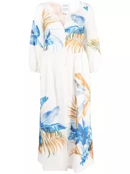 Платье макси с принтом Sara Roka, белый