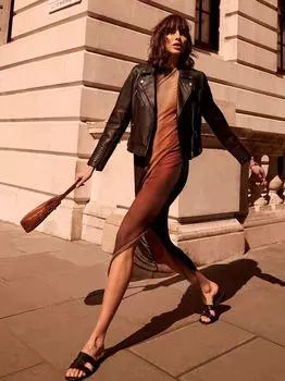 Платье макси с принтом тай-дай Mint Velvet, разноцветное