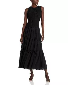 Платье макси с присборенной майкой Michael Kors, черный