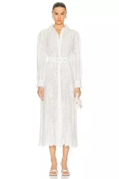 Платье макси с пряжкой и пряжкой Ilara Hemant And Nandita, белый