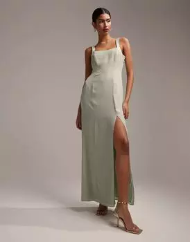 Платье макси с пуговицами на спине ASOS Bridesmaid
