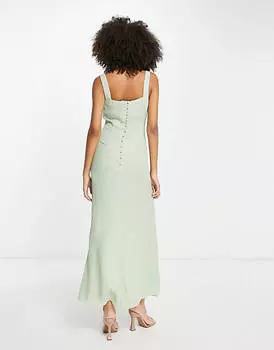 Платье макси с пуговицами на спине ASOS DESIGN Bridesmaid
