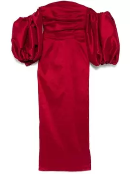 Платье макси с рукавами-фонариками от Ana Radu, красный