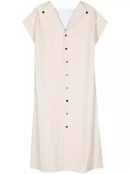 Платье макси с широким воротником Plan C, бежевый