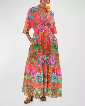 Платье макси с талией Windmills and Wildflowers Camilla, цвет Windmills And Wildflowers