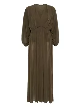 Платье макси с V-образным вырезом Philosophy Di Lorenzo Serafini, зеленый