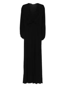 Платье макси с V-образным вырезом Philosophy Di Lorenzo Serafini, черный